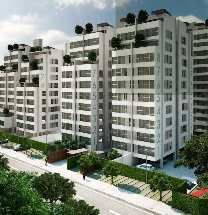 Render de conjunto (propiedad de UNO Urban Life)