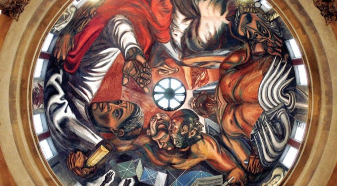 Mural de Orozco en el domo del Paraninfo